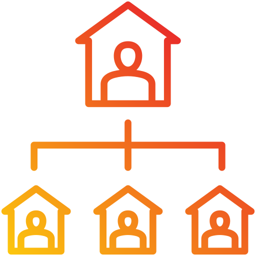 organisatiestructuur Generic Gradient icoon