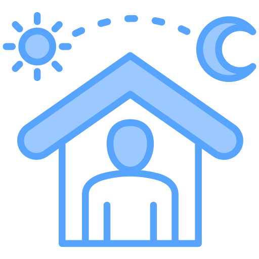 Stay at home Generic Blue icon