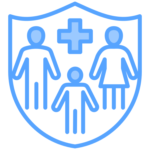 Family insurance Generic Blue icon