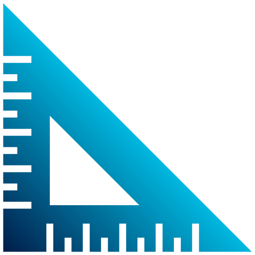 driehoekige liniaal Generic Flat Gradient icoon