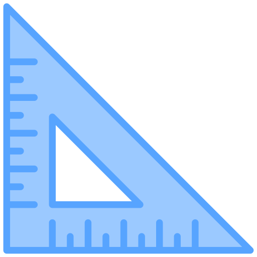 régua triangular Generic Blue Ícone
