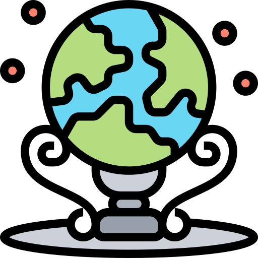 globus ziemia Meticulous Lineal Color ikona