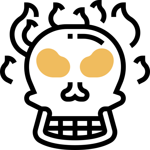 czaszka Meticulous Yellow shadow ikona