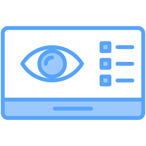 Eye test Generic Blue icon