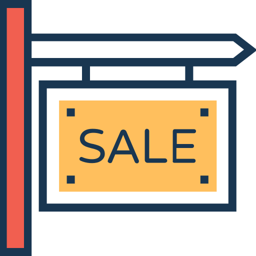 Sale sign Generic Outline Color icon