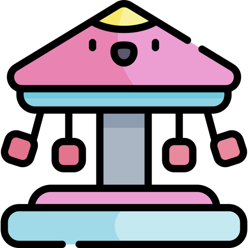 carrusel Kawaii Lineal color icono