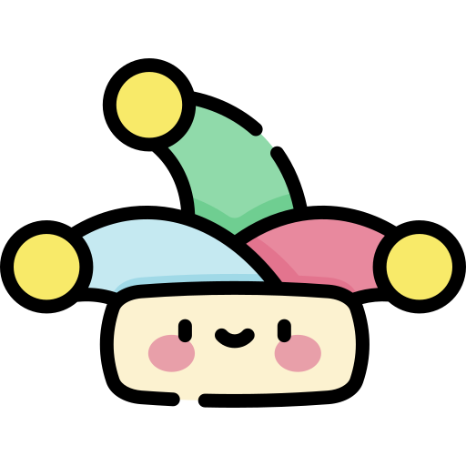 kapelusz jokera Kawaii Lineal color ikona