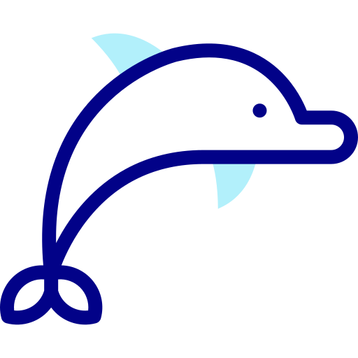 Dolphin Detailed Mixed Lineal color icon