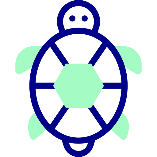Черепаха Detailed Mixed Lineal color иконка