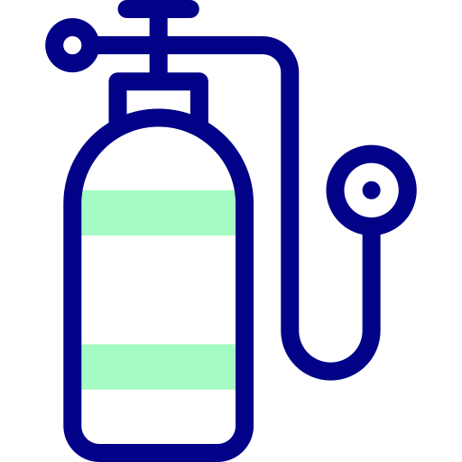 Oxygen tank Detailed Mixed Lineal color icon