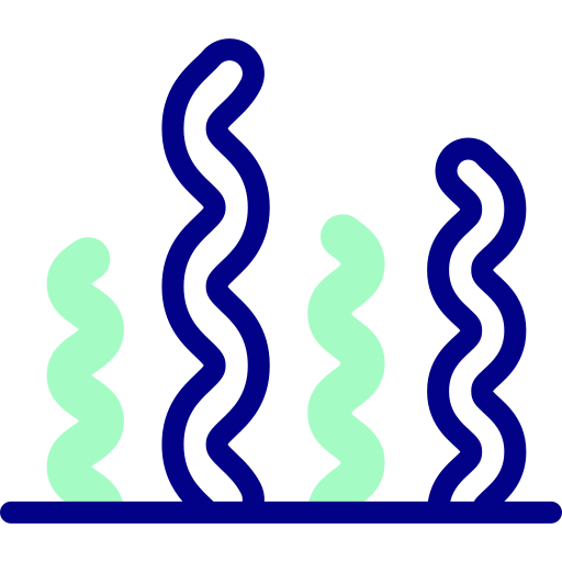 海藻 Detailed Mixed Lineal color icon