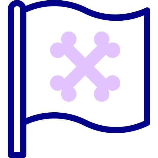 海賊旗 Detailed Mixed Lineal color icon