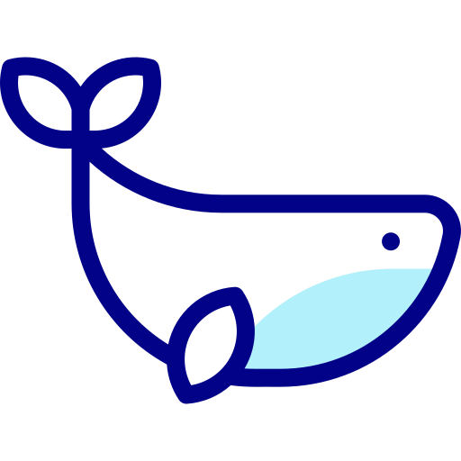 Whale Detailed Mixed Lineal color icon