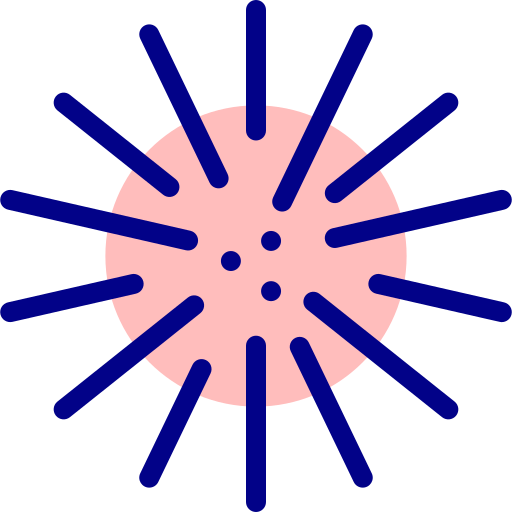 Sea urchin Detailed Mixed Lineal color icon