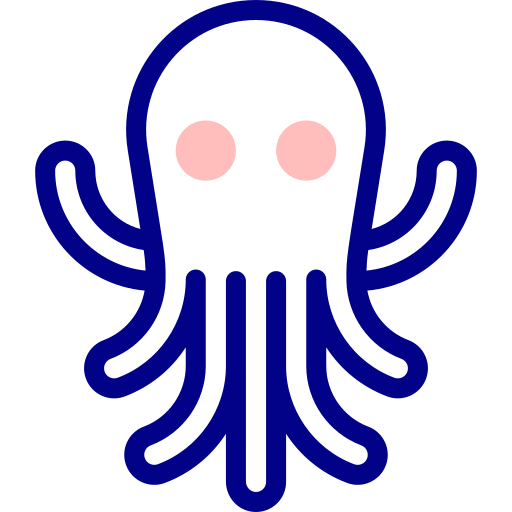 Octopus Detailed Mixed Lineal color icon