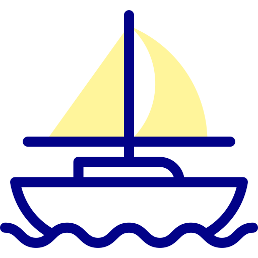 Лодка Detailed Mixed Lineal color иконка