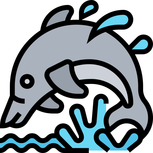 dolfijn Meticulous Lineal Color icoon