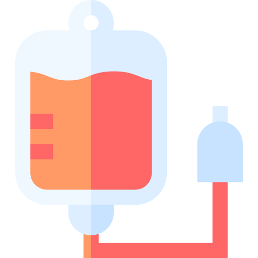 bloedtransfusie Basic Straight Flat icoon