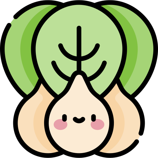 bok choi Kawaii Lineal color icon