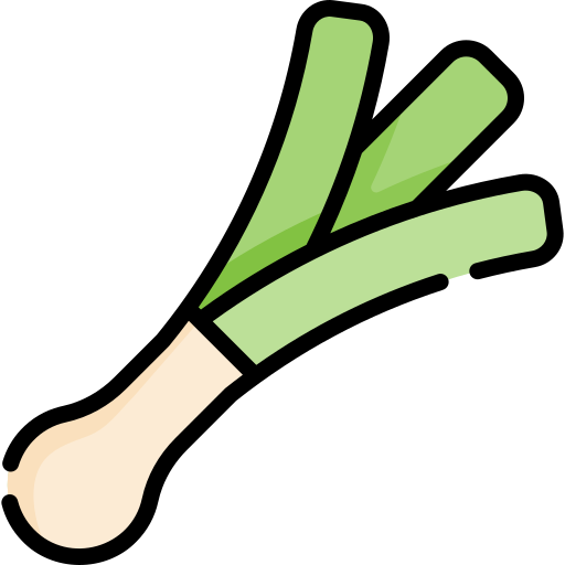 oignon vert Kawaii Lineal color Icône