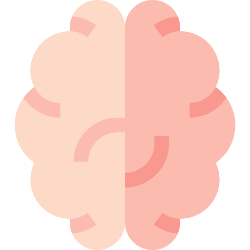 ludzki mózg Basic Straight Flat ikona