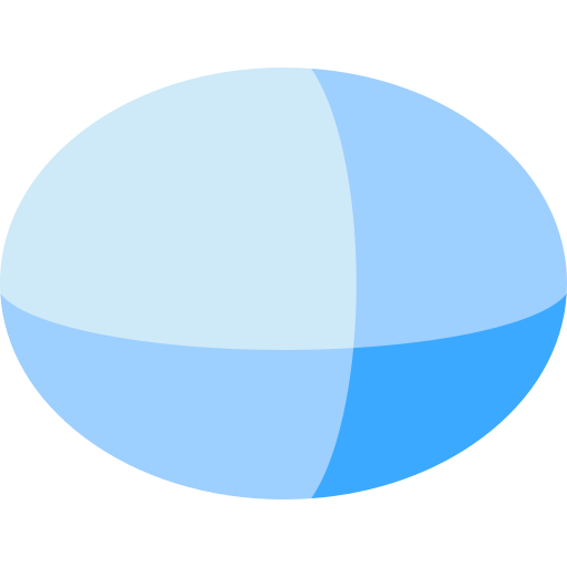 楕円 Basic Rounded Flat icon