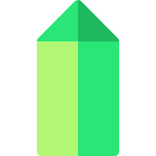 driehoek Basic Rounded Flat icoon