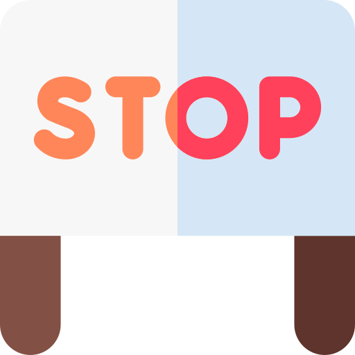 stop Basic Rounded Flat icoon