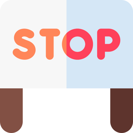 Stop Basic Rounded Flat icon