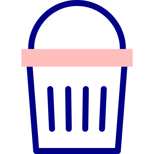 버킷 Detailed Mixed Lineal color icon