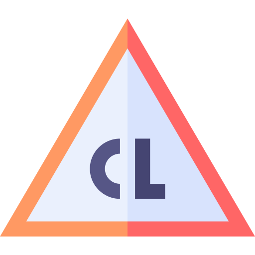 Chlorine Basic Straight Flat icon