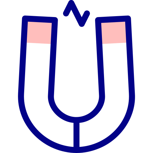 자석 Detailed Mixed Lineal color icon