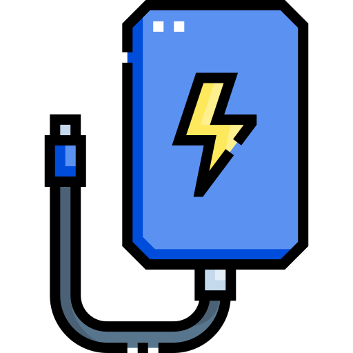 powerbank Detailed Straight Lineal color ikona