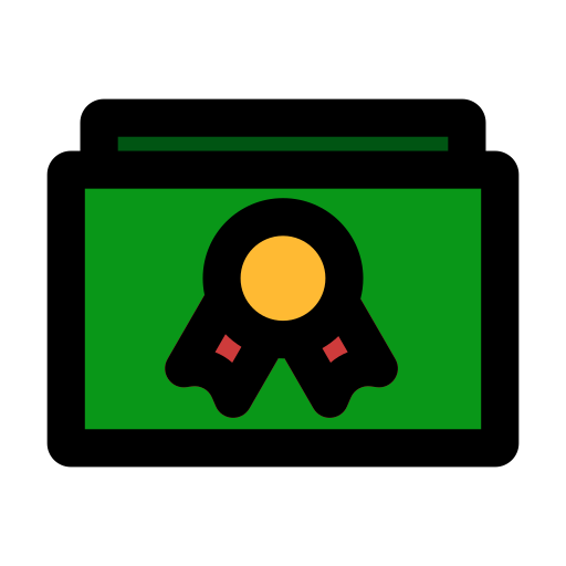 인증서 Generic Outline Color icon