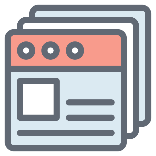 Web page Generic Outline Color icon