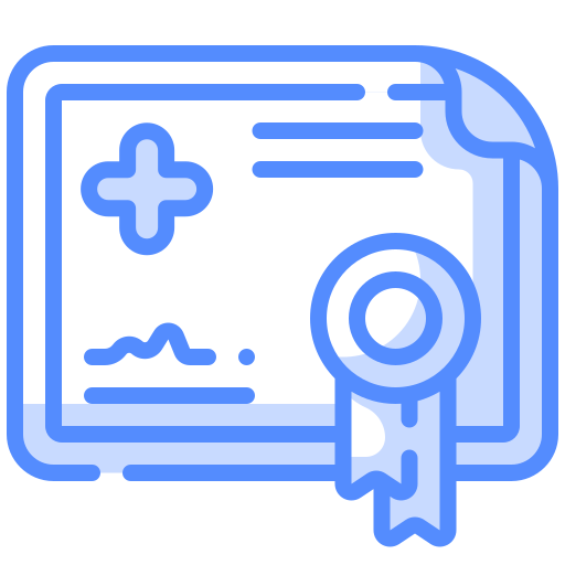 Medical certificate Generic Blue icon