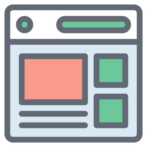 Web page Generic Outline Color icon