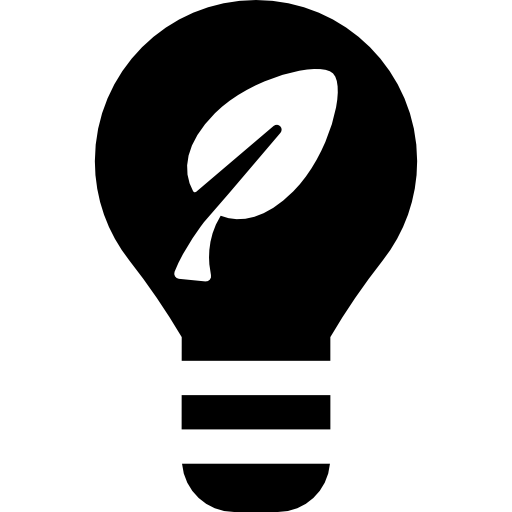 Eco Light Bulb Basic Rounded Filled icon