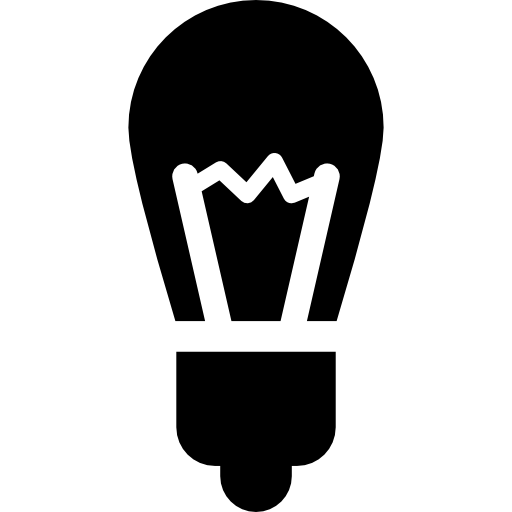 bombilla de luz de xenón redondeada Basic Rounded Filled icono