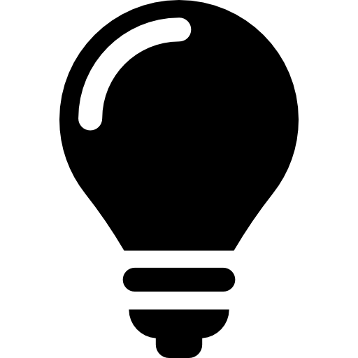 ampoule d'éclairage Basic Rounded Filled Icône