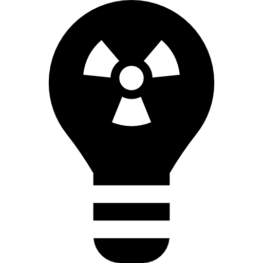 lampadina nucleare Basic Rounded Filled icona