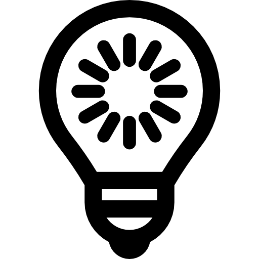 Incandescent Light Bulb Basic Rounded Filled icon