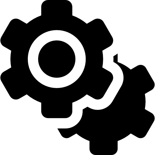 설정 인터페이스 실루엣  icon