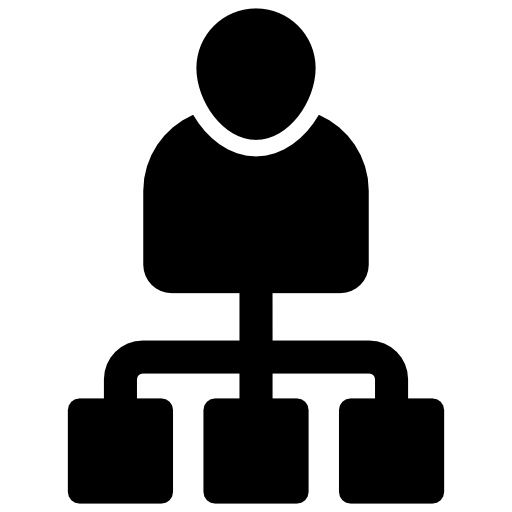 User Sharing Files Silhouette  icon