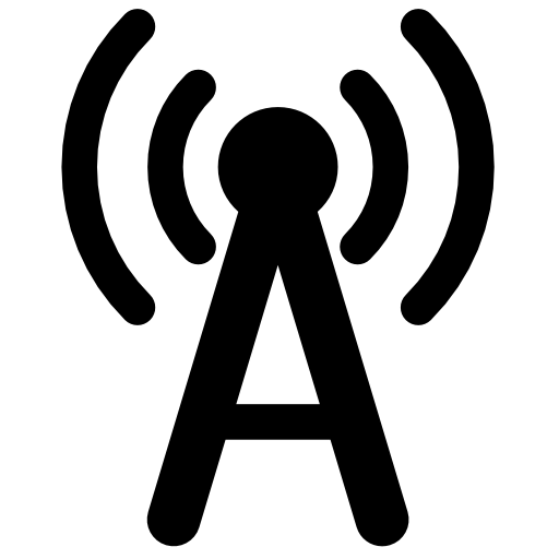 silhouette de signal wi fi  Icône