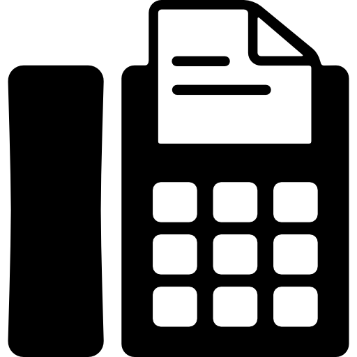 téléphone avec fax Basic Rounded Filled Icône