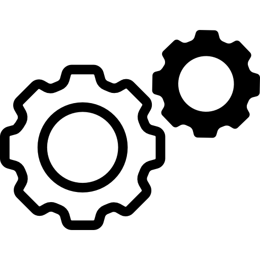 engranaje de configuración Basic Rounded Filled icono