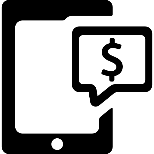 geldbericht ontvangen Basic Rounded Filled icoon
