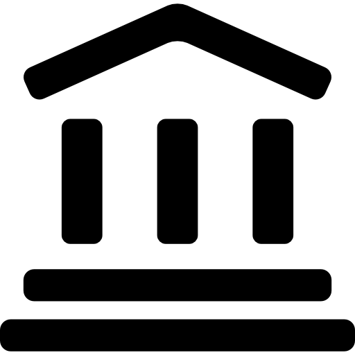 Bank Building Basic Rounded Filled icon