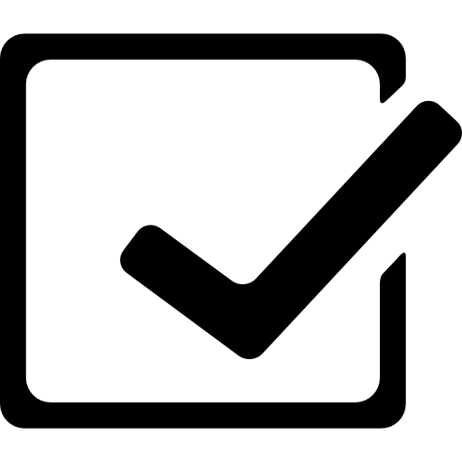 caixa de verificação com uma marca de verificação Basic Rounded Filled Ícone
